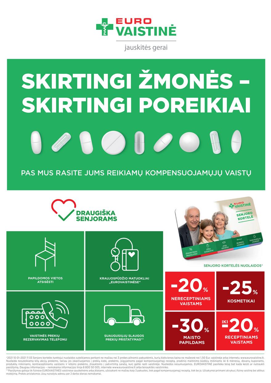 Euro vaistinė leidinys akcijos nuo 
  2021-10-01 iki 
  2021-11-03 | Leidinukas.lt puslapis 40