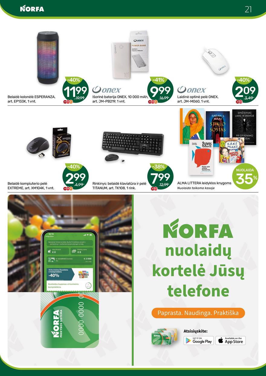 Norfos kaininis leidinys akcijos nuo 
  2024-01-25 iki 
  2024-02-07 | Leidinukas.lt puslapis 21