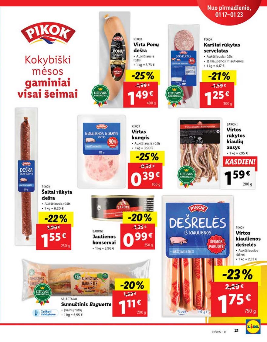 Lidl maisto prekių pasiūlymai akcijos nuo 
  2022-01-17 iki 
  2022-01-23 | Leidinukas.lt puslapis 21