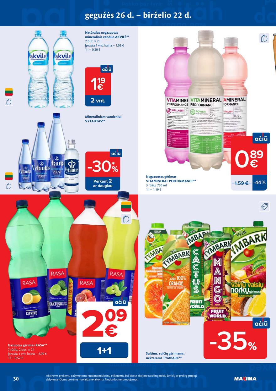 Maxima leidinys akcijos nuo 
  2026-05-26 iki 
  2026-06-01 | Leidinukas.lt puslapis 30