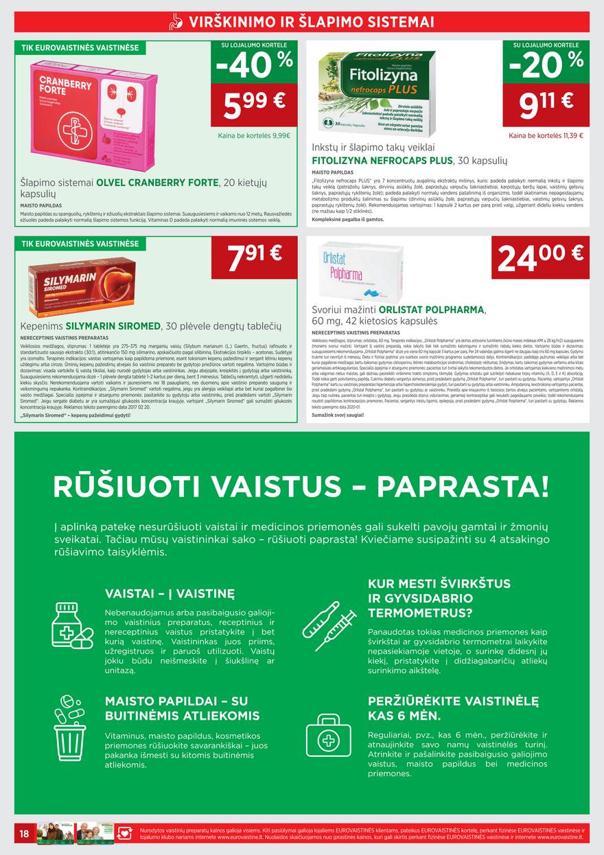 Euro vaistinė leidinys akcijos nuo 
  2023-05-01 iki 
  2023-05-31 | Leidinukas.lt puslapis 18