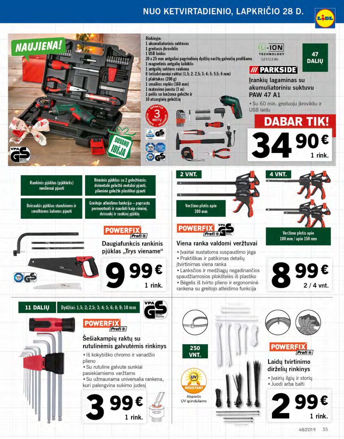 Lidl savaitinis leidinys akcijos nuo 
  2019-11-25 iki 
  2019-12-01 | Leidinukas.lt puslapis 35