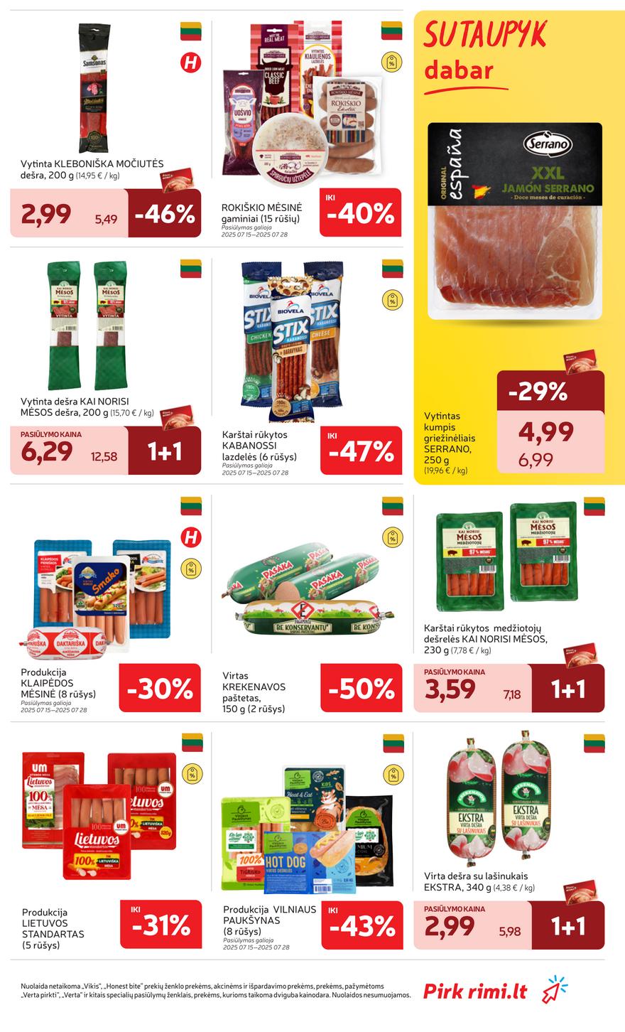 Rimi savaitinis leidinys 29 akcijos nuo 
  2025-07-15 iki 
  2025-07-21 | Leidinukas.lt puslapis 15