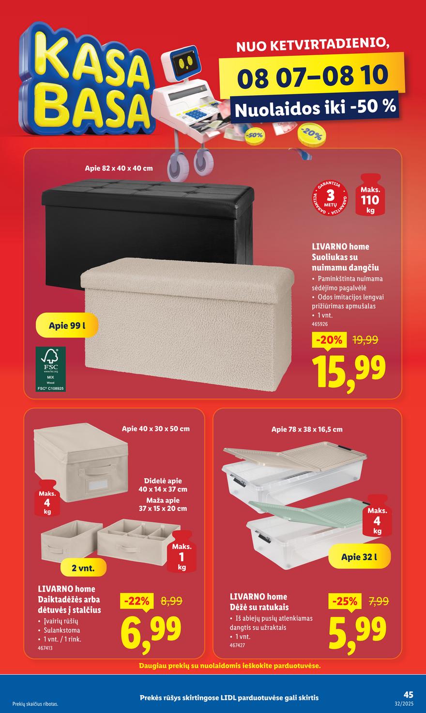 Lidl ne maisto leidinys akcijos nuo 
  2025-08-04 iki 
  2025-08-10 | Leidinukas.lt puslapis 45