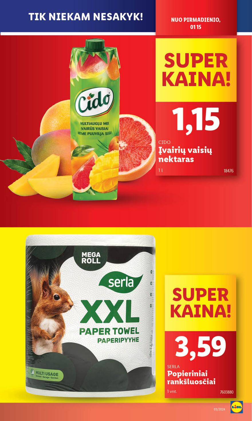 Lidl pasiūlymai akcijos nuo 
  2024-01-15 iki 
  2024-01-21 | Leidinukas.lt puslapis 13