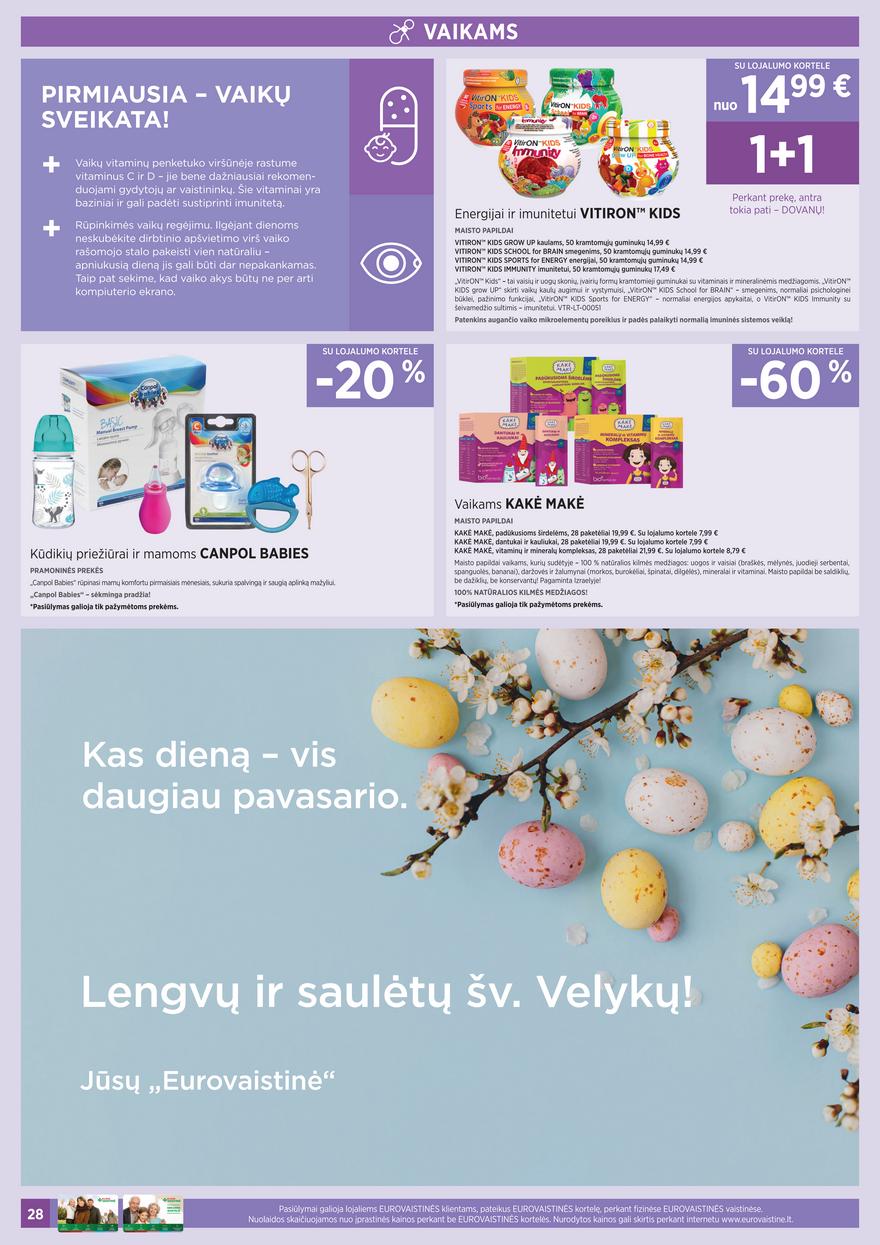 Euro vaistinė leidinys akcijos nuo 
  2023-04-01 iki 
  2023-04-30 | Leidinukas.lt puslapis 28