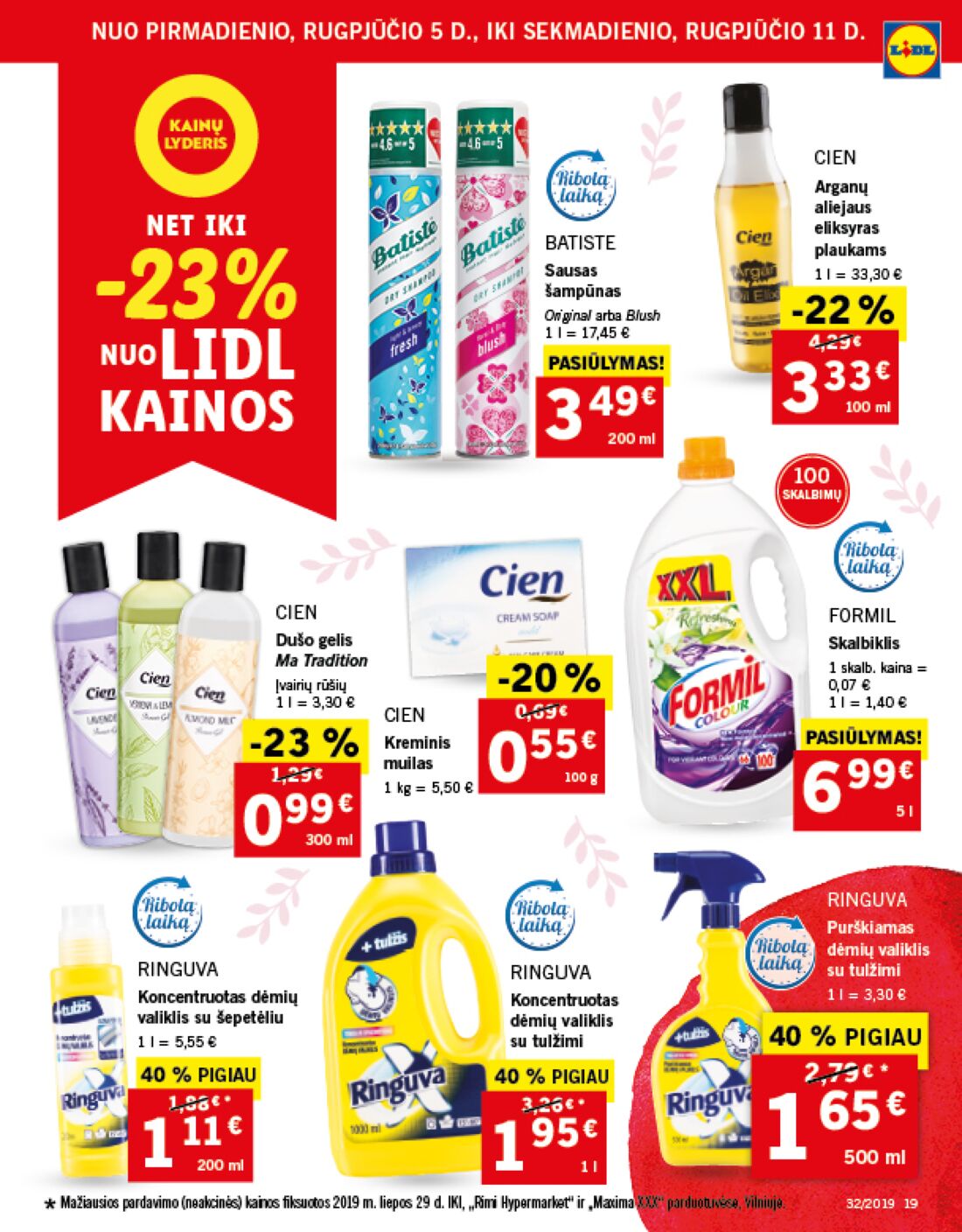 Lidl savaitinis leidinys akcijos nuo 
  2019-08-05 iki 
  2019-08-11 | Leidinukas.lt puslapis 19