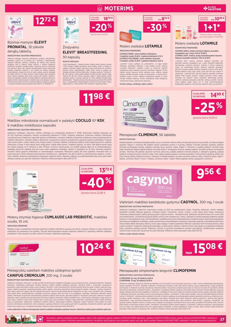 Euro vaistinė katalogas akcijos nuo 
  2025-11-01 iki 
  2025-11-30 | Leidinukas.lt puslapis 27