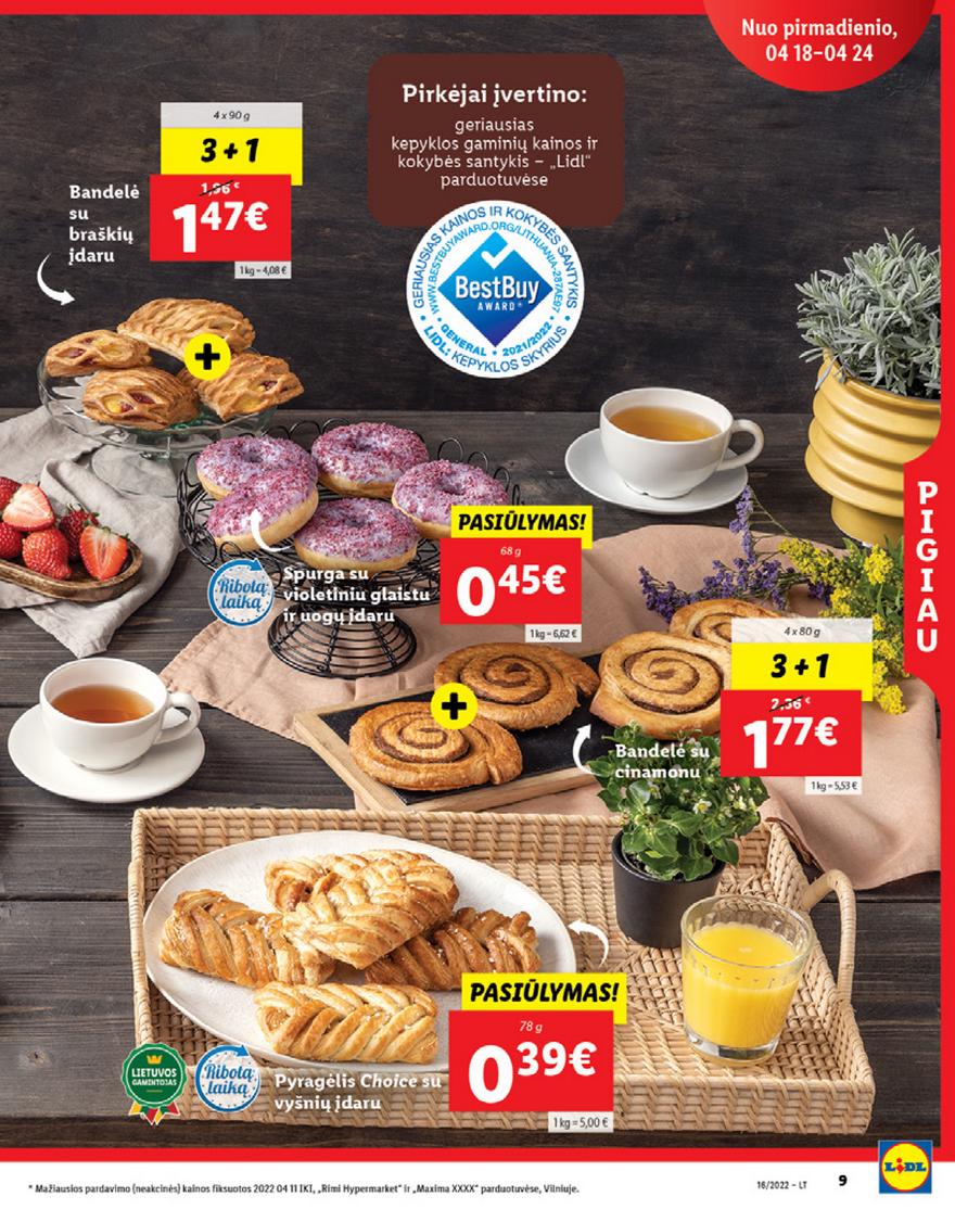 Lidl maisto prekių pasiūlymai akcijos nuo 
  2022-04-18 iki 
  2022-04-24 | Leidinukas.lt puslapis 9