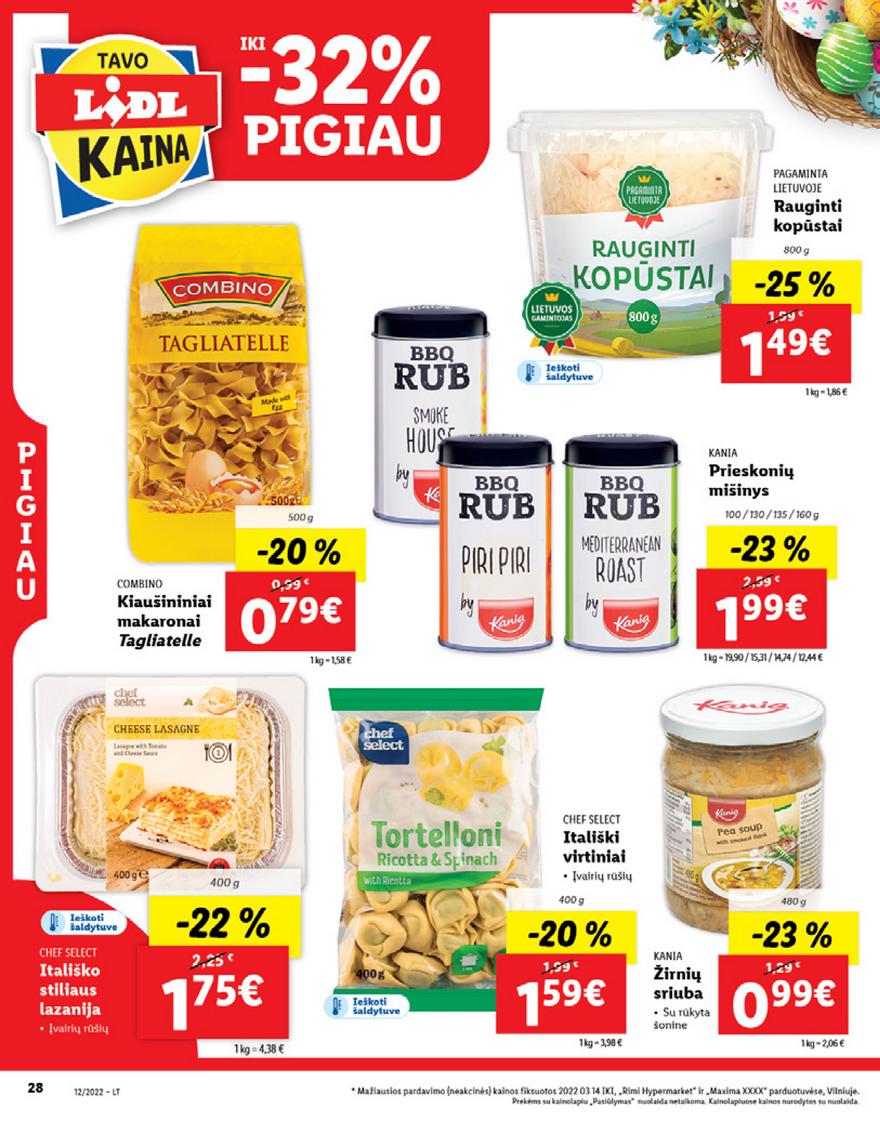 Lidl maisto prekių pasiūlymai akcijos nuo 
  2022-03-21 iki 
  2022-03-27 | Leidinukas.lt puslapis 28