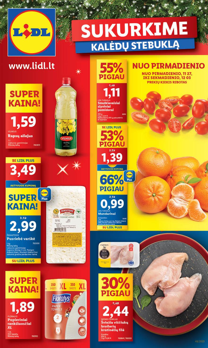 Lidl pasiūlymai akcijos nuo 
  2023-11-27 iki 
  2023-12-03 | Leidinukas.lt puslapis 1