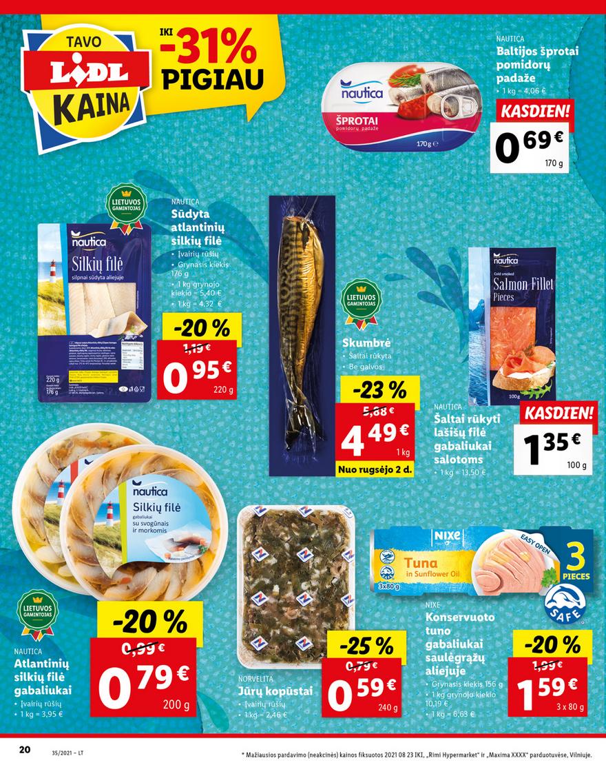 Lidl maisto prekių pasiūlymai akcijos nuo 
  2021-08-30 iki 
  2021-09-05 | Leidinukas.lt puslapis 20
