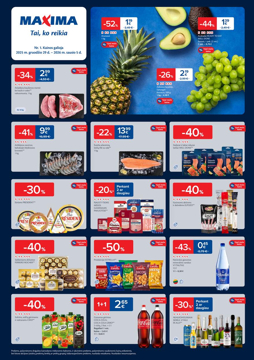 Maxima leidinys akcijos nuo 
  2025-12-29 iki 
  2026-01-05 | Leidinukas.lt puslapis 1