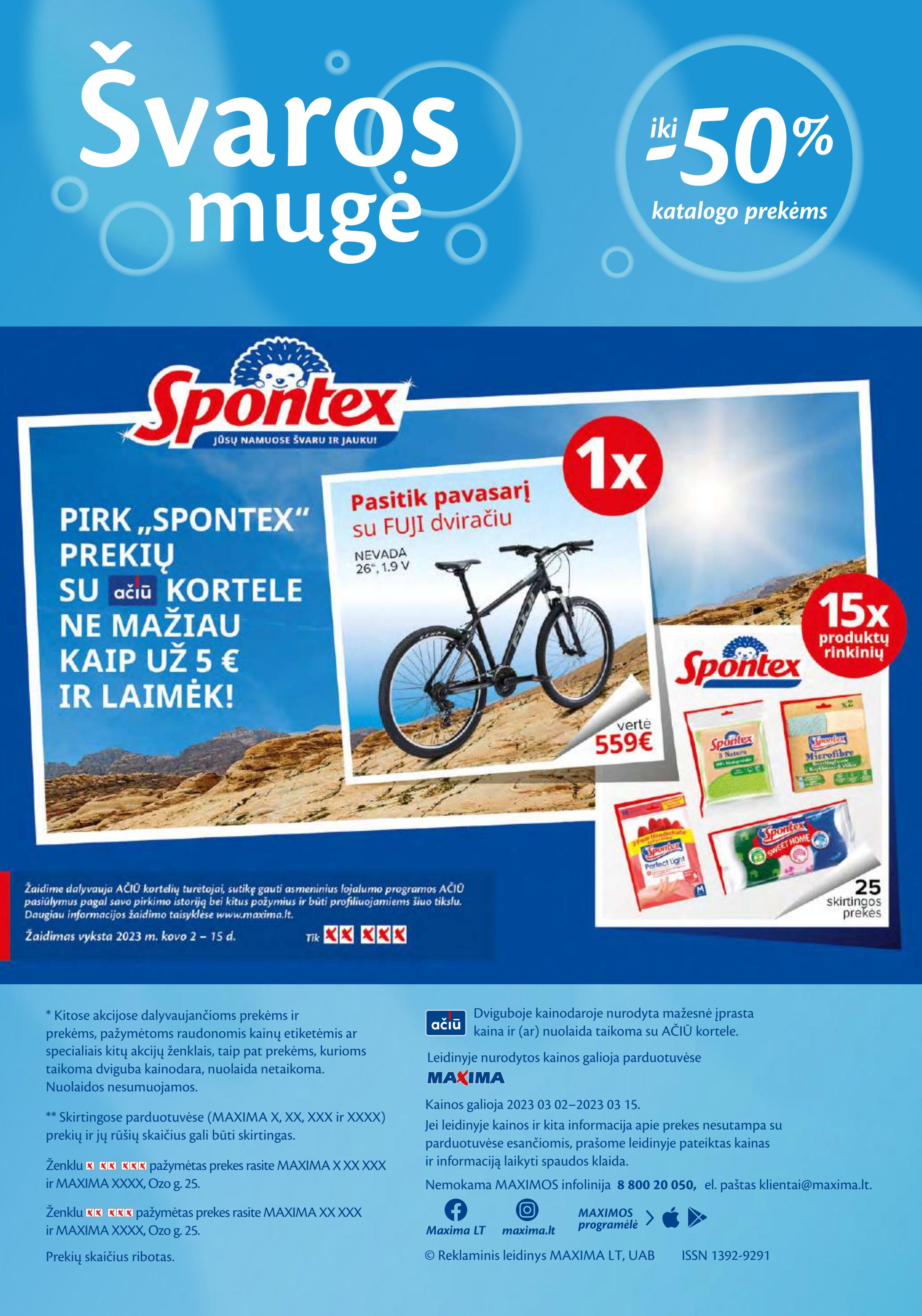 Maxima kaininis leidinys akcijos nuo 
  2023-03-02 iki 
  2023-03-15 | Leidinukas.lt puslapis 48