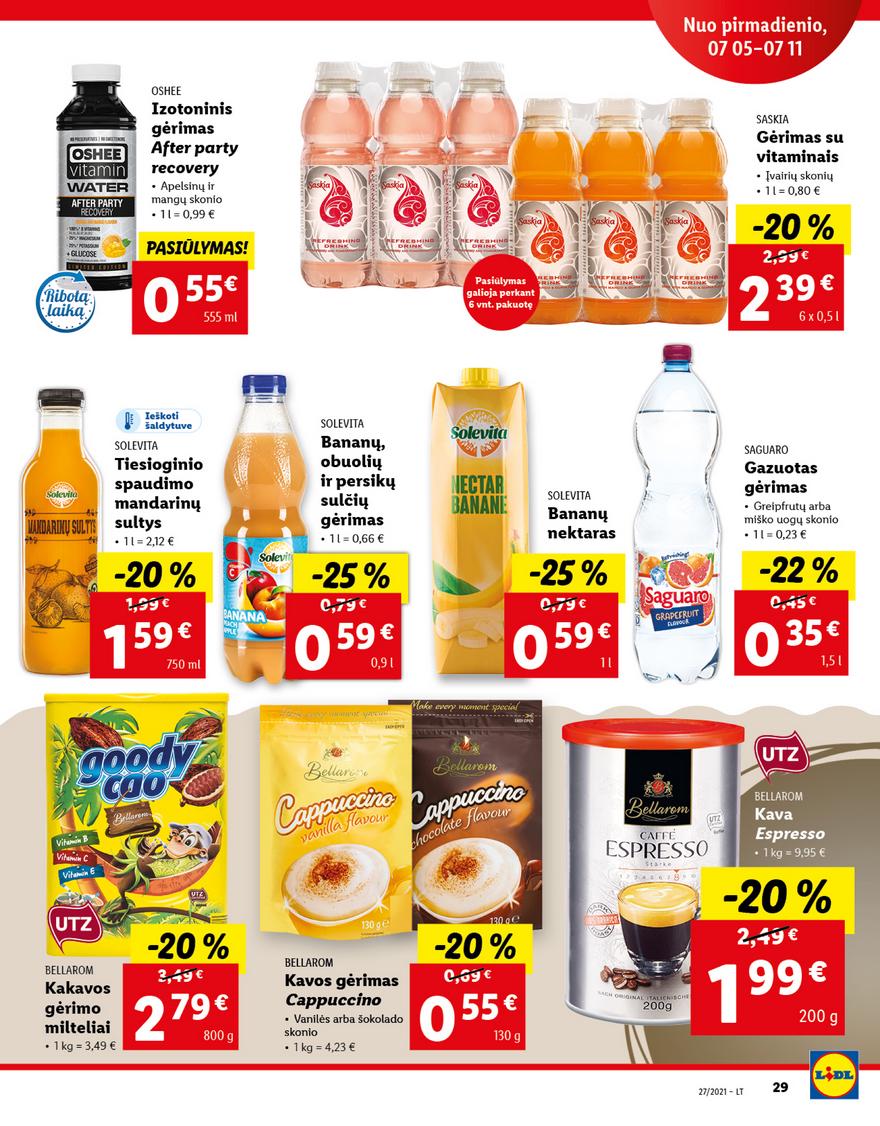 Lidl maisto prekių pasiūlymai akcijos nuo 
  2021-07-05 iki 
  2021-07-11 | Leidinukas.lt puslapis 29