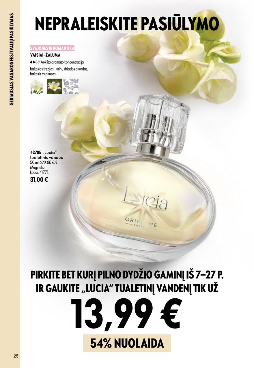 Oriflame katalogas akcijos nuo 
  2026-07-15 iki 
  2026-08-04 | Leidinukas.lt puslapis 28