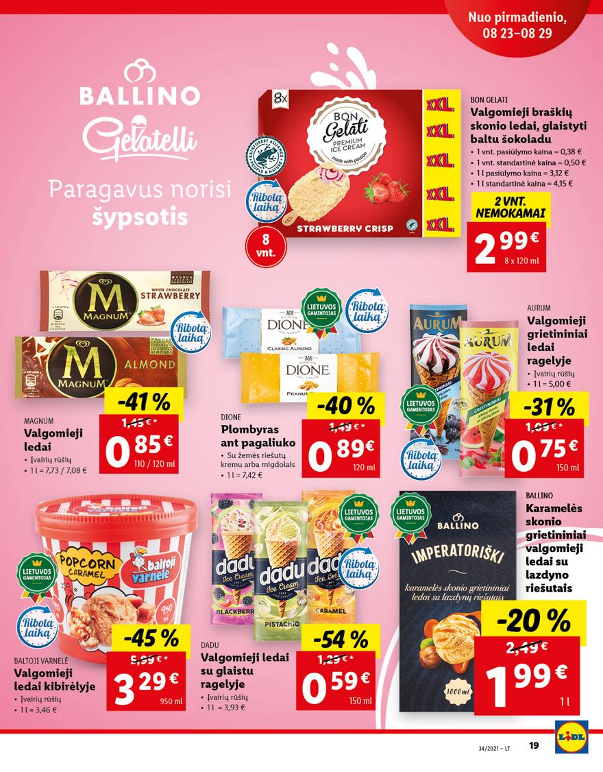 Lidl maisto prekių pasiūlymai akcijos nuo 
  2021-08-23 iki 
  2021-08-29 | Leidinukas.lt puslapis 19