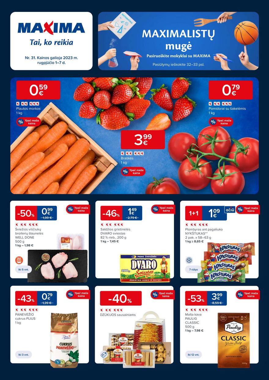 Maxima kaininis leidinys akcijos nuo 
  2023-08-01 iki 
  2023-08-07 | Leidinukas.lt puslapis 1