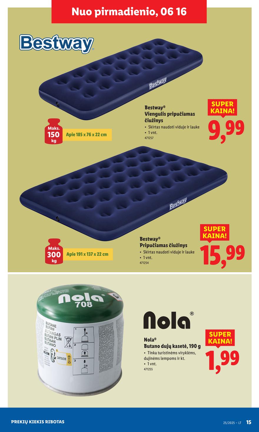 Lidl ne maisto leidinys akcijos nuo 
  2025-06-16 iki 
  2025-06-22 | Leidinukas.lt puslapis 15