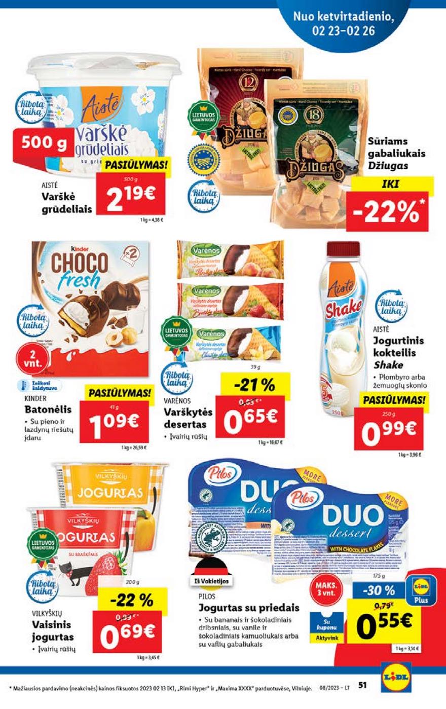 Lidl pasiūlymai akcijos nuo 
  2023-02-20 iki 
  2023-02-26 | Leidinukas.lt puslapis 51