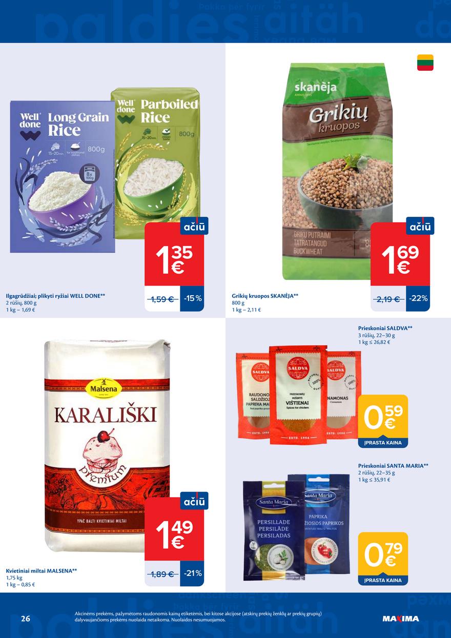 Maxima leidinys akcijos nuo 
  2026-04-21 iki 
  2026-04-27 | Leidinukas.lt puslapis 26