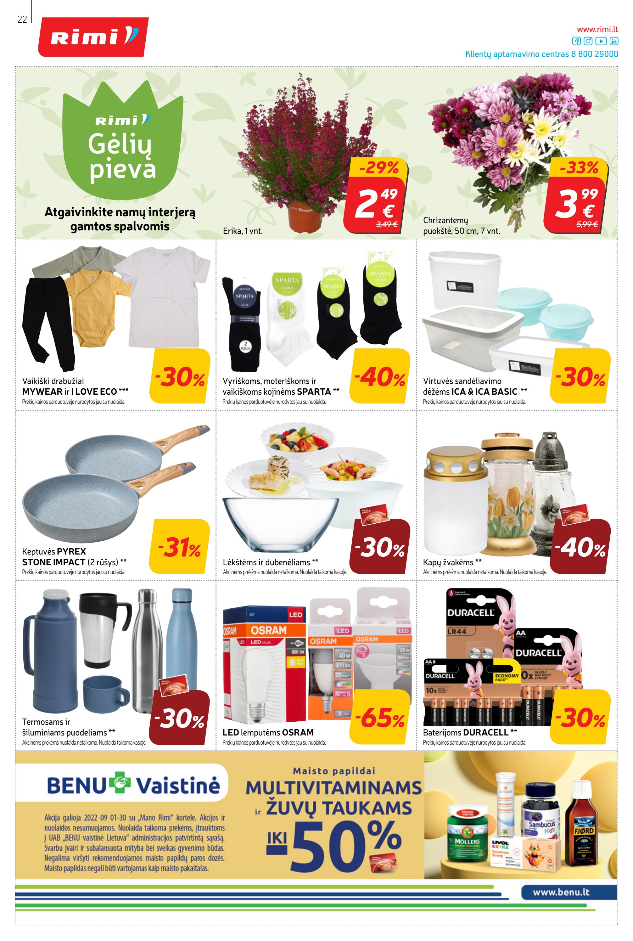 Rimi savaitinis leidinys akcijos nuo 
  2022-09-27 iki 
  2022-10-03 | Leidinukas.lt puslapis 22