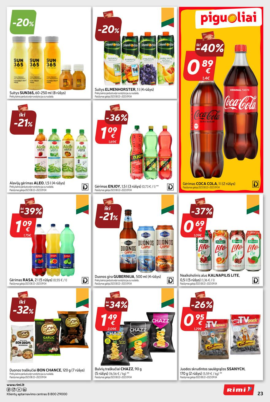Rimi savaitinis leidinys akcijos nuo 
  2023-08-22 iki 
  2023-08-28 | Leidinukas.lt puslapis 23