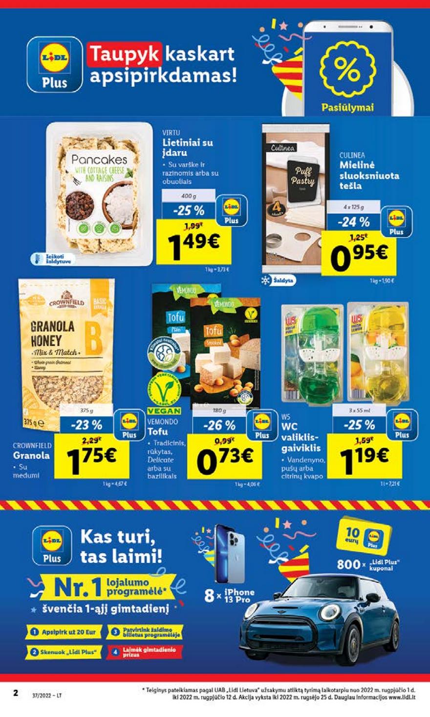 Lidl maisto prekių pasiūlymai akcijos nuo 
  2022-09-12 iki 
  2022-09-18 | Leidinukas.lt puslapis 2