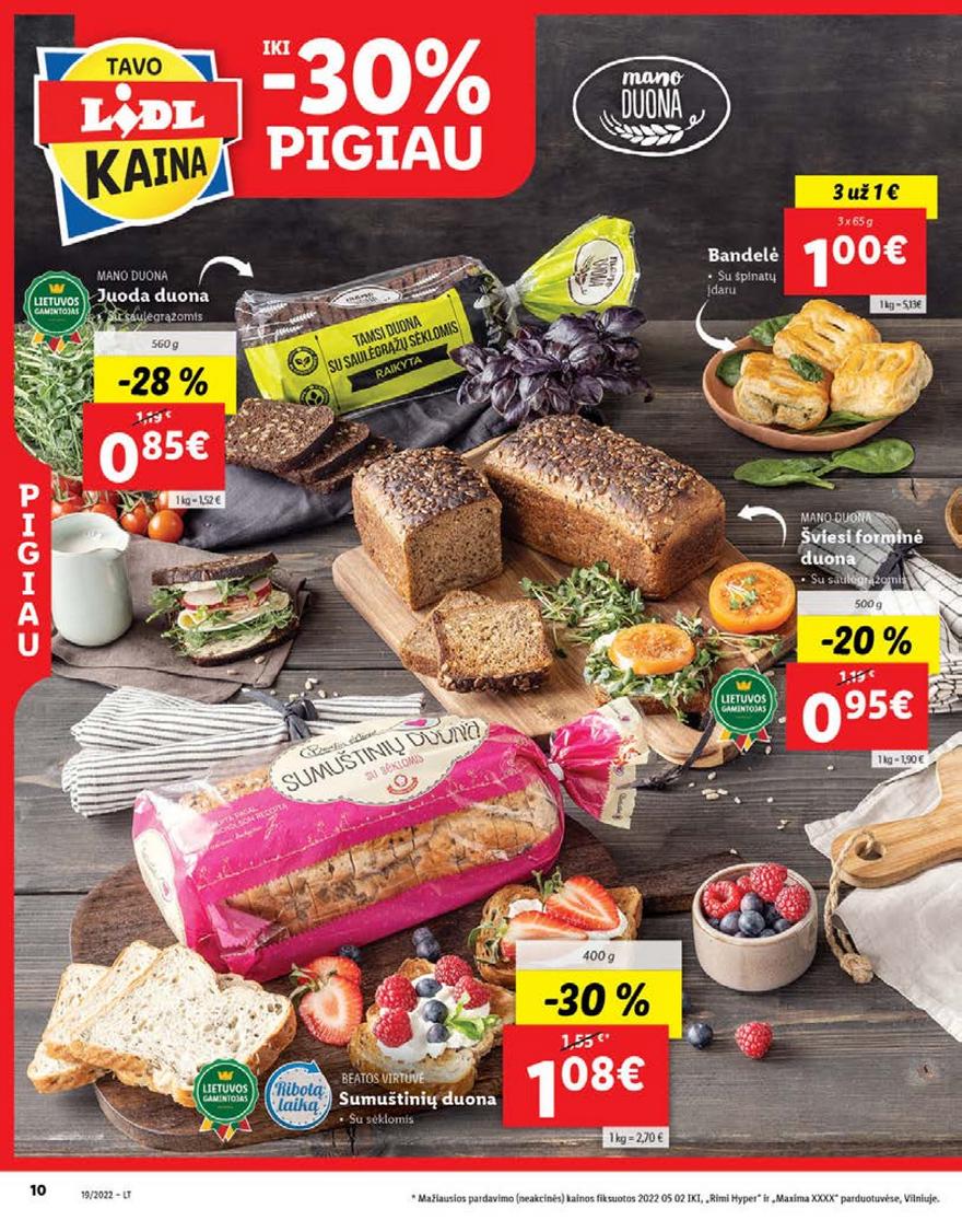 Lidl maisto prekių pasiūlymai akcijos nuo 
  2022-05-09 iki 
  2022-05-15 | Leidinukas.lt puslapis 10