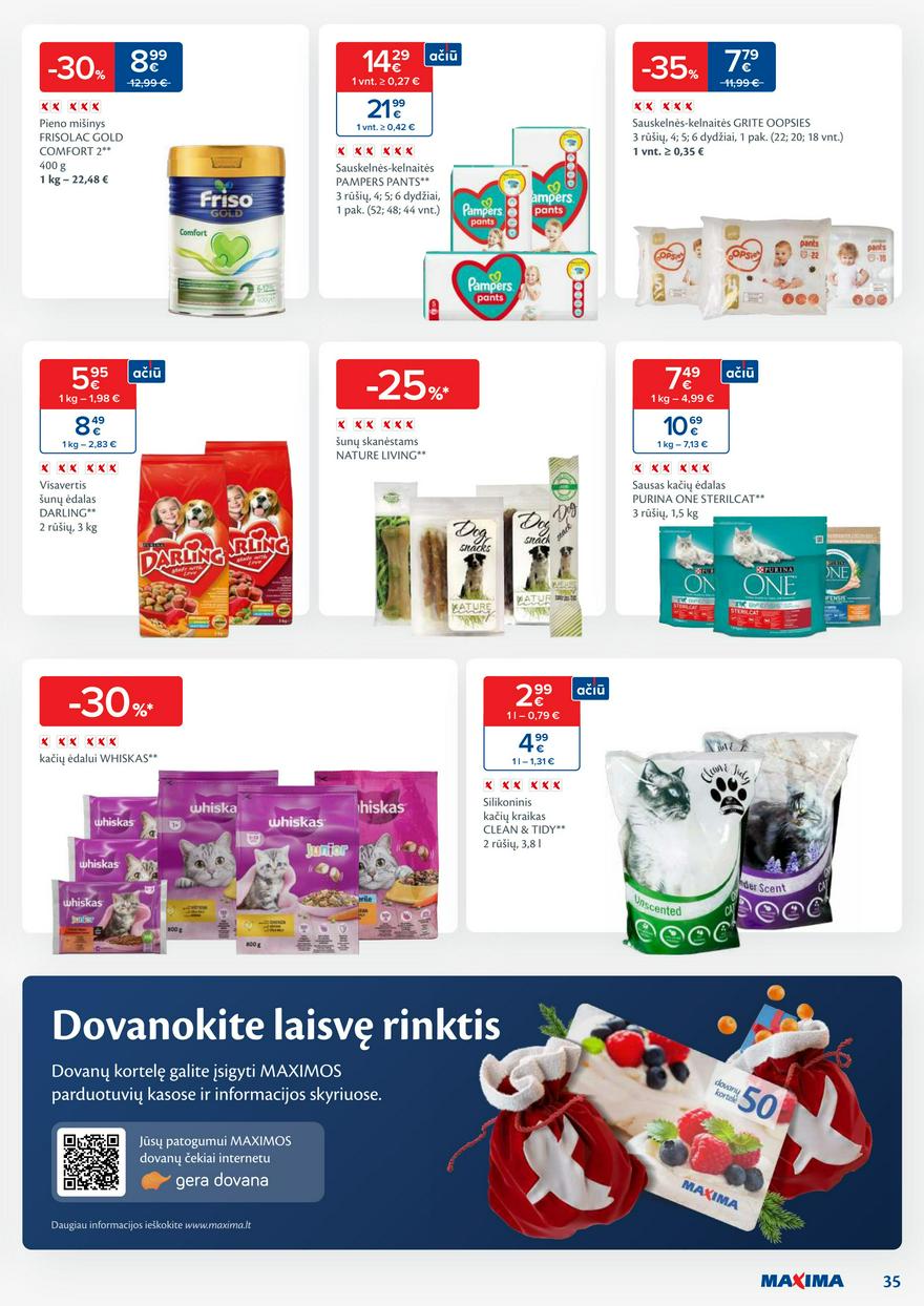 Maxima kaininis leidinys akcijos nuo 
  2023-12-12 iki 
  2023-12-18 | Leidinukas.lt puslapis 35