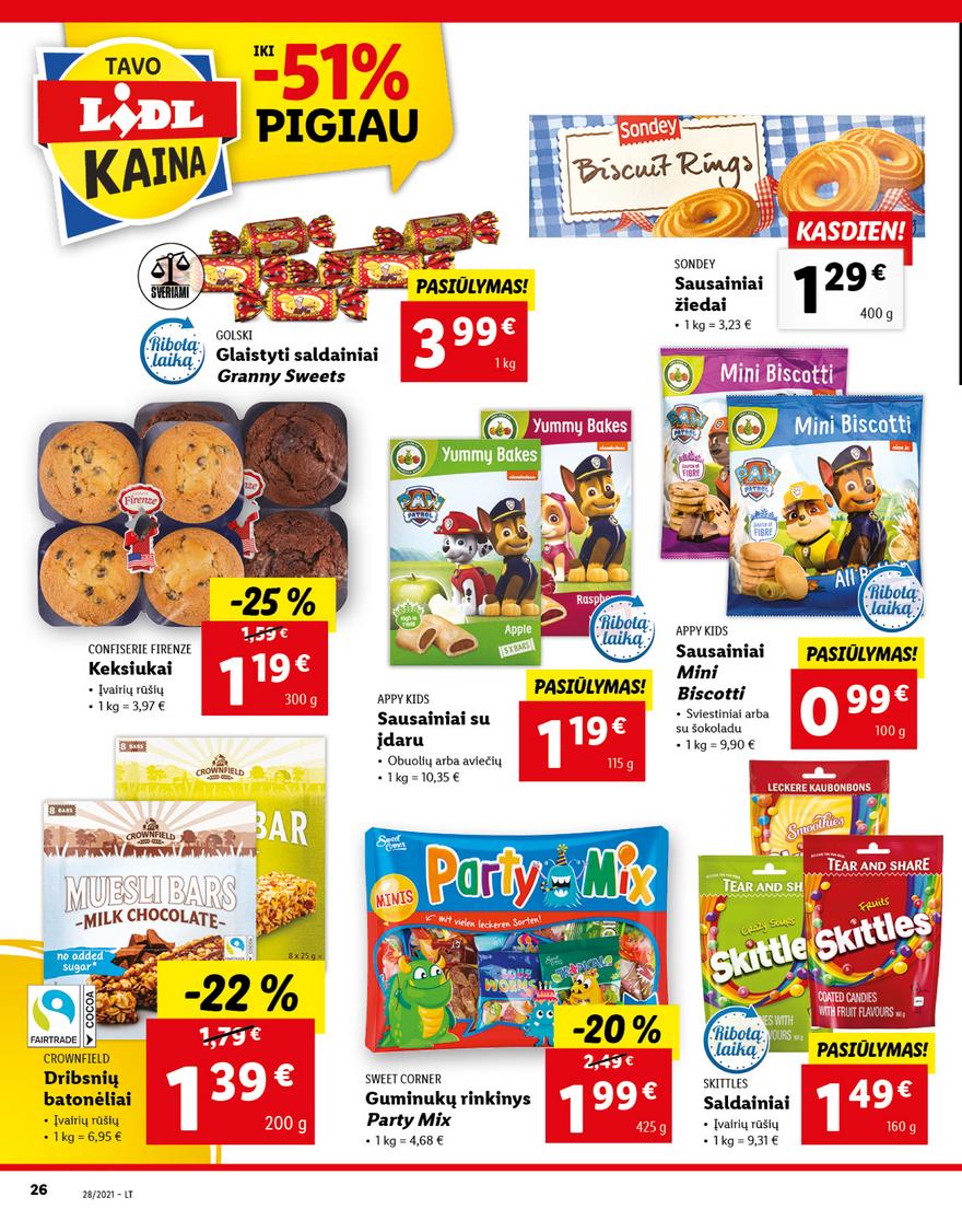 Lidl maisto prekių pasiūlymai akcijos nuo 
  2021-07-12 iki 
  2021-07-18 | Leidinukas.lt puslapis 26