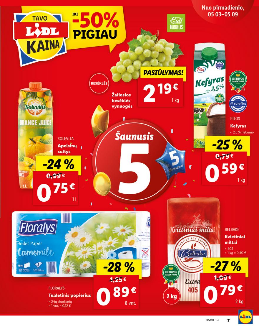 Lidl maisto prekių pasiūlymai akcijos nuo 
  2021-05-03 iki 
  2021-05-09 | Leidinukas.lt puslapis 7