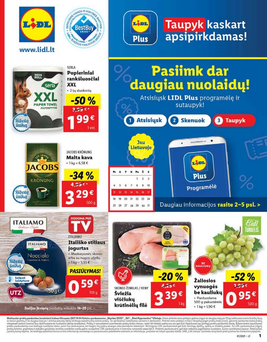 Lidl maisto prekių pasiūlymai akcijos nuo 
  2021-10-11 iki 
  2021-10-17 | Leidinukas.lt puslapis 1