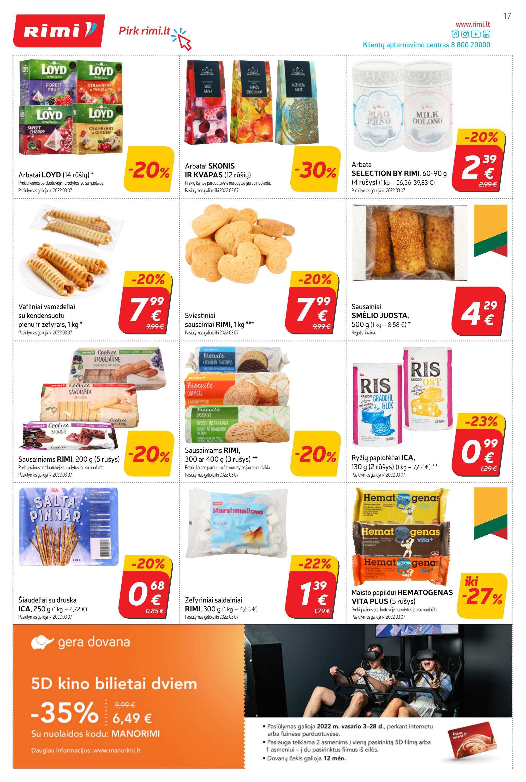 Rimi savaitinis leidinys akcijos nuo 
  2022-02-22 iki 
  2022-02-28 | Leidinukas.lt puslapis 17
