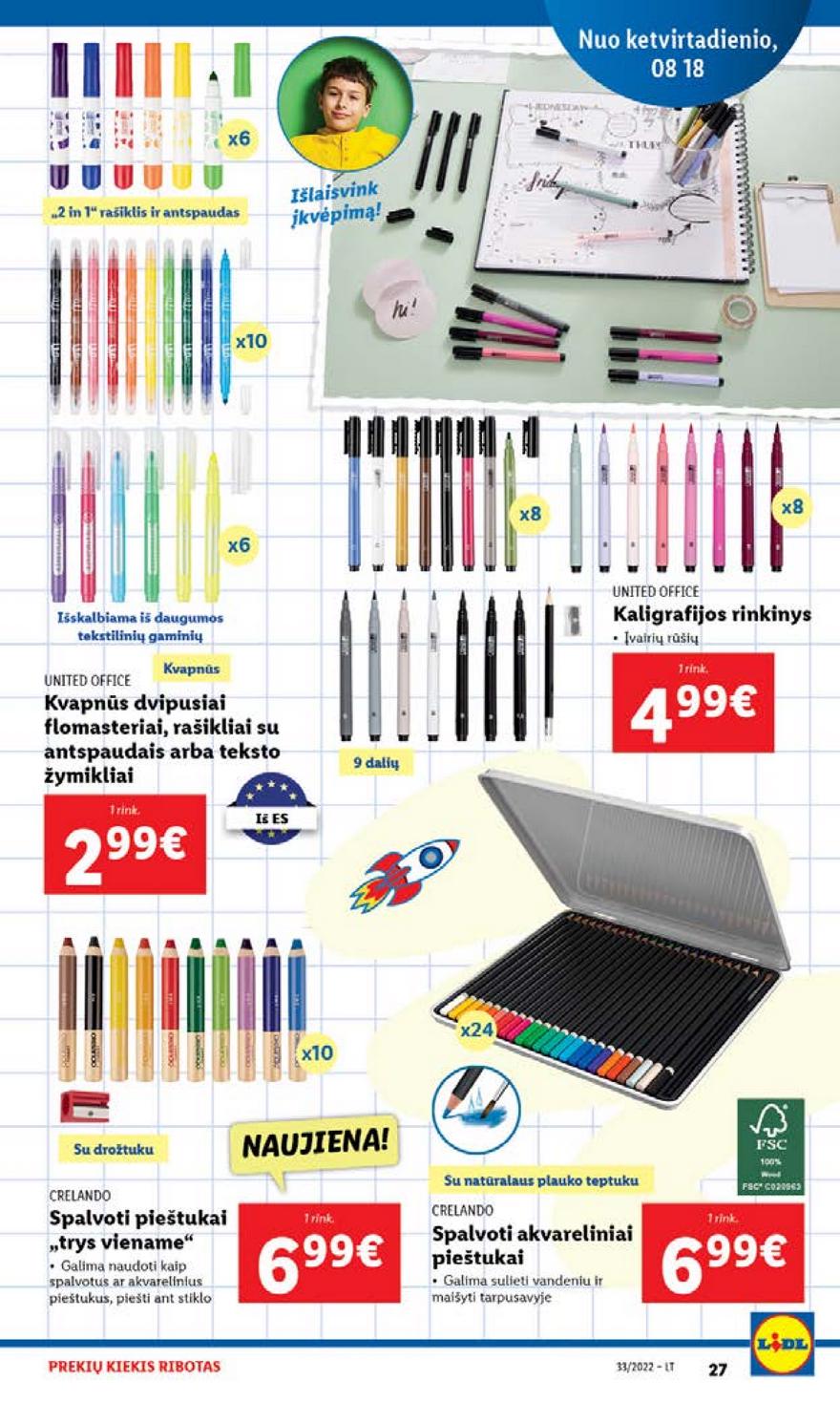 Lidl pasiūlymai akcijos nuo 
  2022-08-15 iki 
  2022-08-21 | Leidinukas.lt puslapis 27