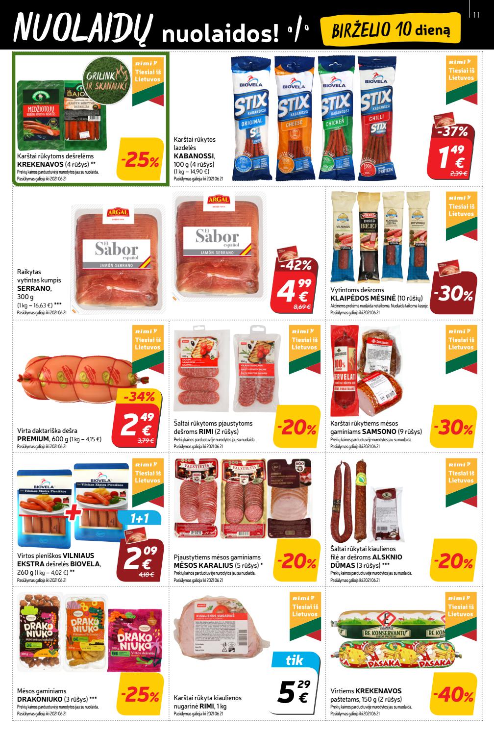Rimi savaitinis leidinys akcijos nuo
2021-06-08 iki
2021-06-14 | Leidinukas.lt puslapis 11