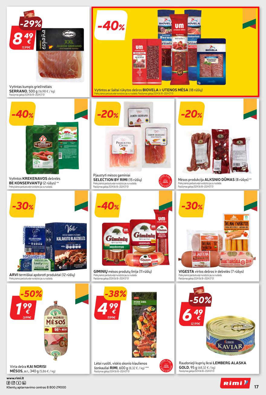 Rimi savaitinis leidinys akcijos nuo 
  2024-06-18 iki 
  2024-06-24 | Leidinukas.lt puslapis 17