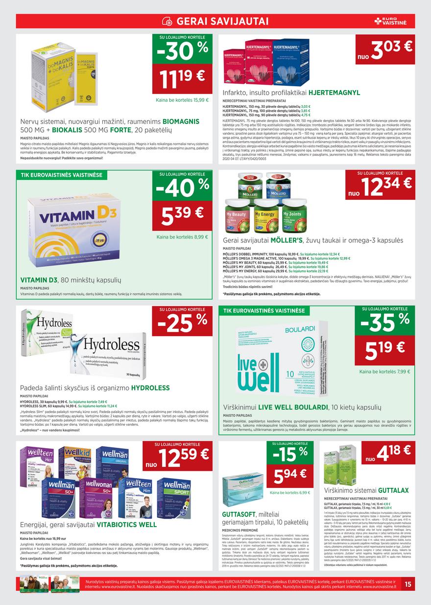 Euro vaistinė leidinys akcijos nuo 
  2021-07-01 iki 
  2021-07-31 | Leidinukas.lt puslapis 15