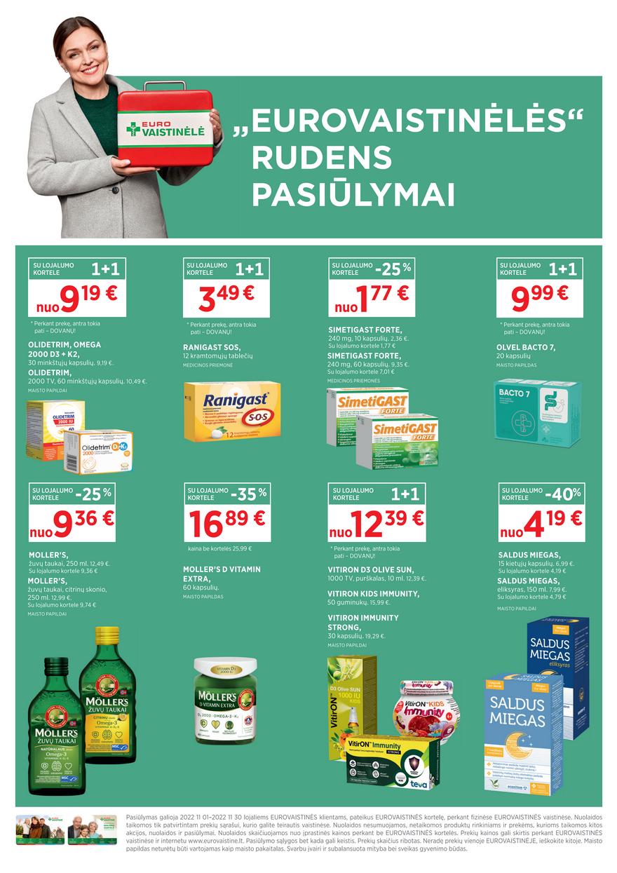 Euro vaistinė leidinys akcijos nuo 
  2022-11-01 iki 
  2022-11-30 | Leidinukas.lt puslapis 3