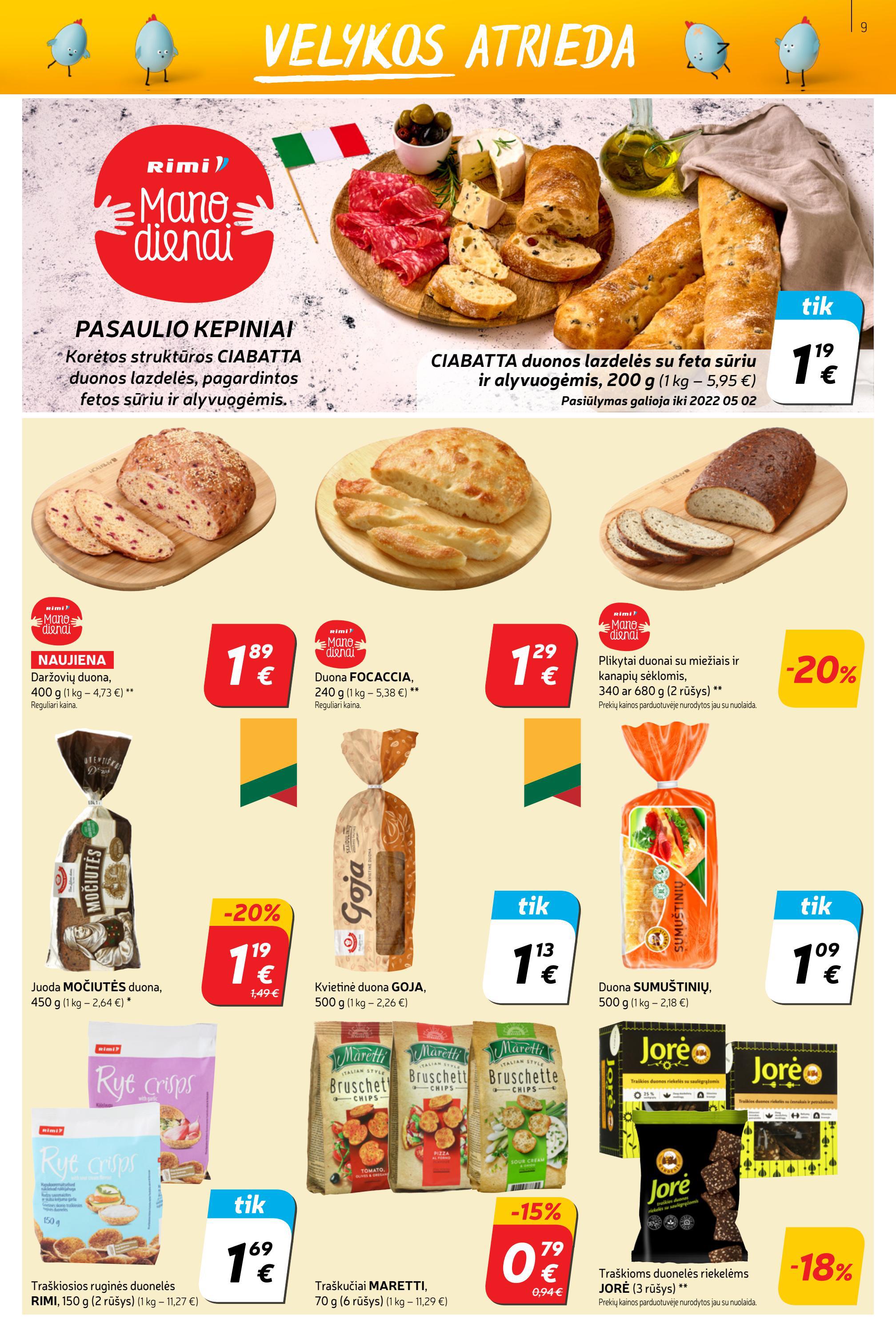 Rimi savaitinis leidinys akcijos nuo 
  2022-04-12 iki 
  2022-04-18 | Leidinukas.lt puslapis 9