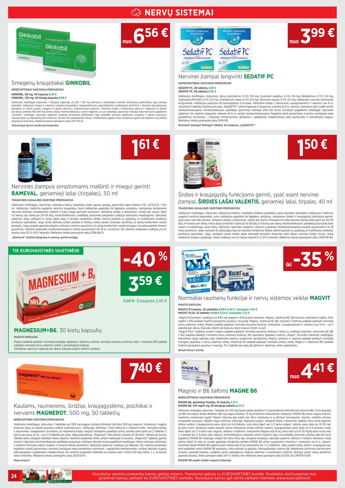 Euro vaistinė leidinys. akcijos nuo 
  2021-04-01 iki 
  2021-04-30 | Leidinukas.lt puslapis 24