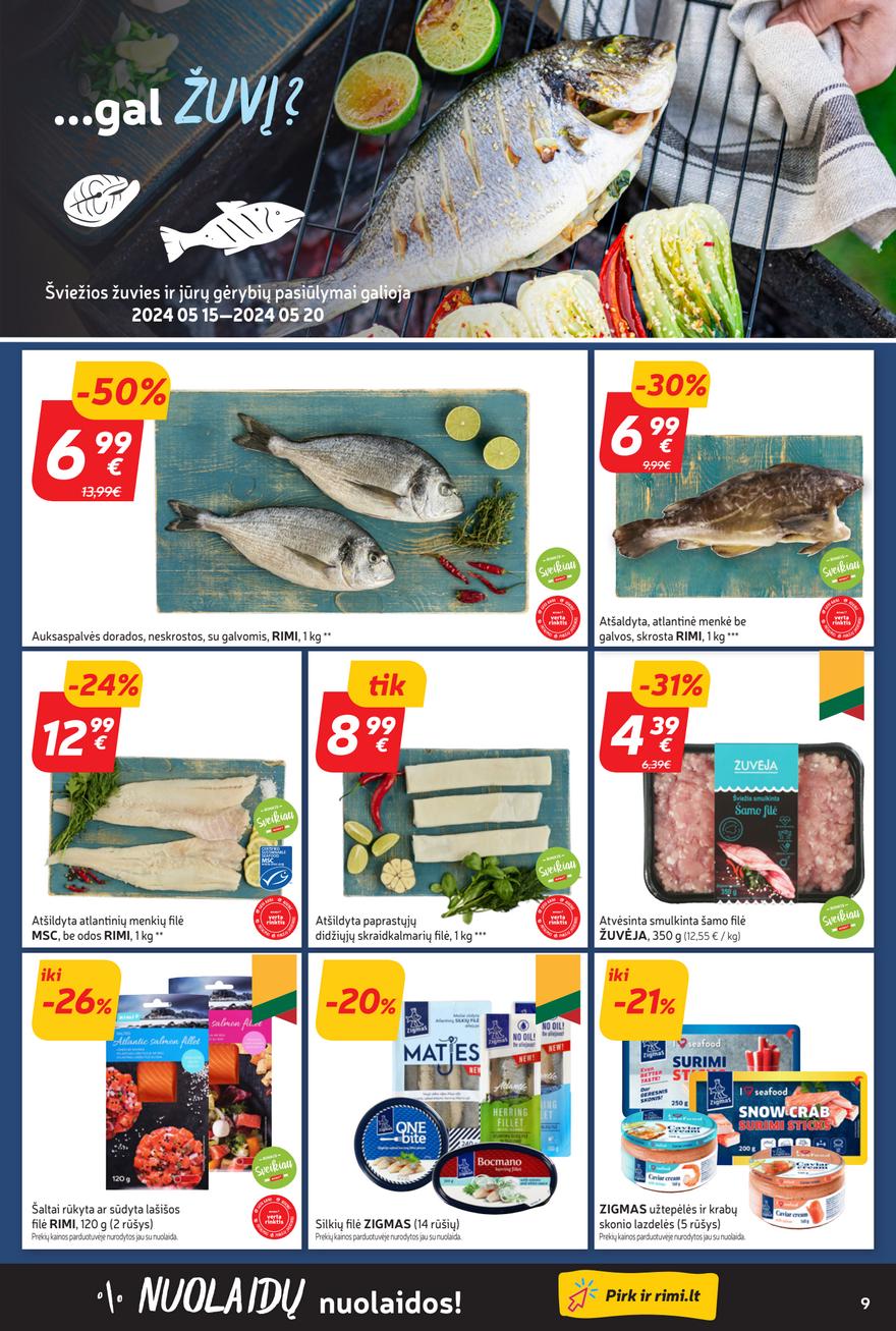 Rimi savaitinis leidinys akcijos nuo 
  2024-05-14 iki 
  2024-05-20 | Leidinukas.lt puslapis 9