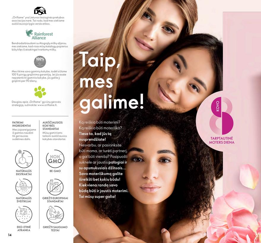 Oriflame katalogas akcijos nuo 
  2022-03-01 iki 
  2022-03-31 | Leidinukas.lt puslapis 14