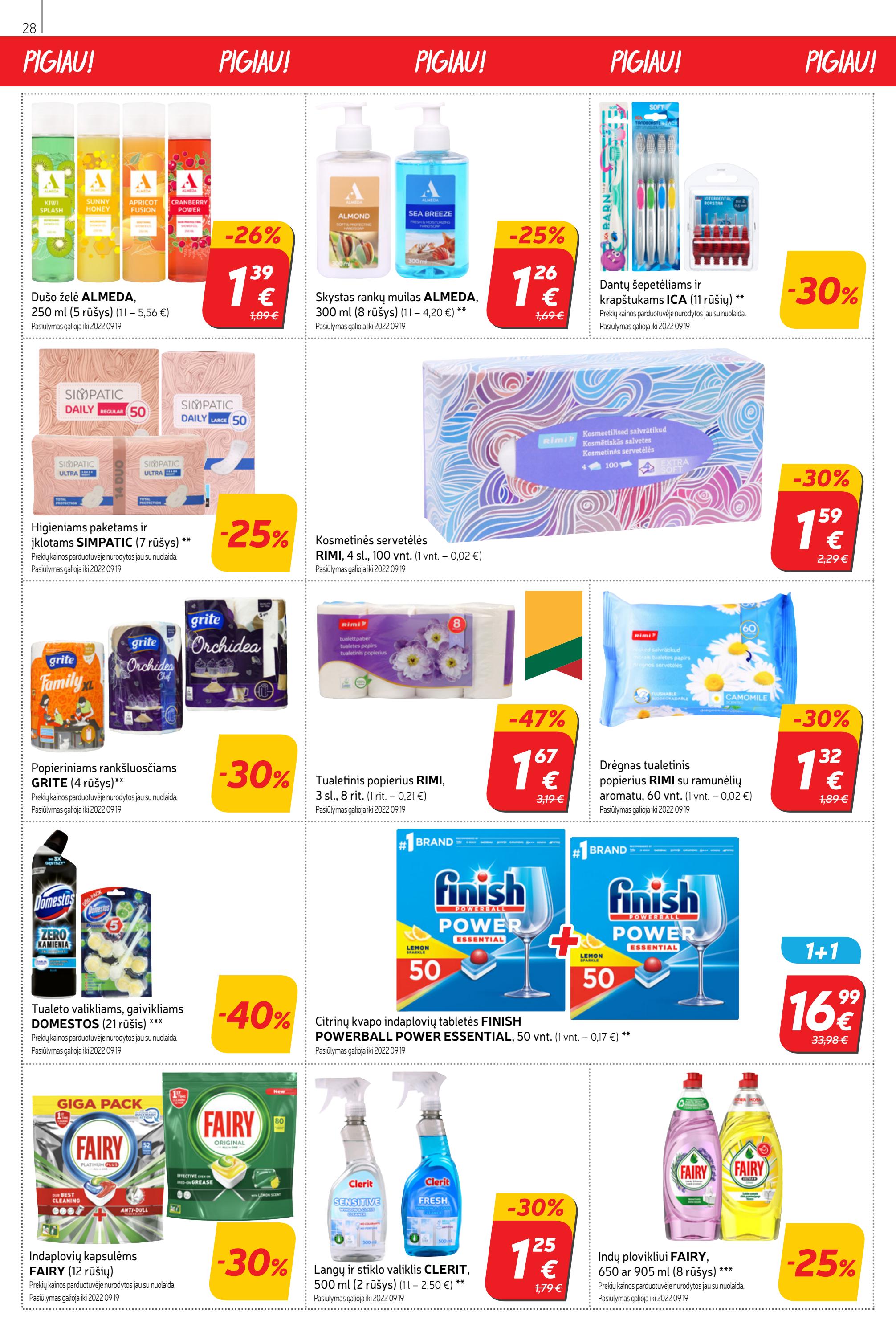 Rimi savaitinis leidinys akcijos nuo 
  2022-09-06 iki 
  2022-09-12 | Leidinukas.lt puslapis 28