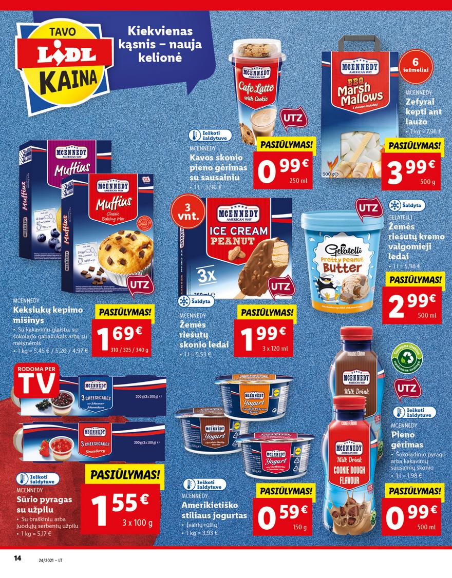 Lidl maisto prekių pasiūlymai akcijos nuo 
  2021-06-14 iki 
  2021-06-20 | Leidinukas.lt puslapis 14