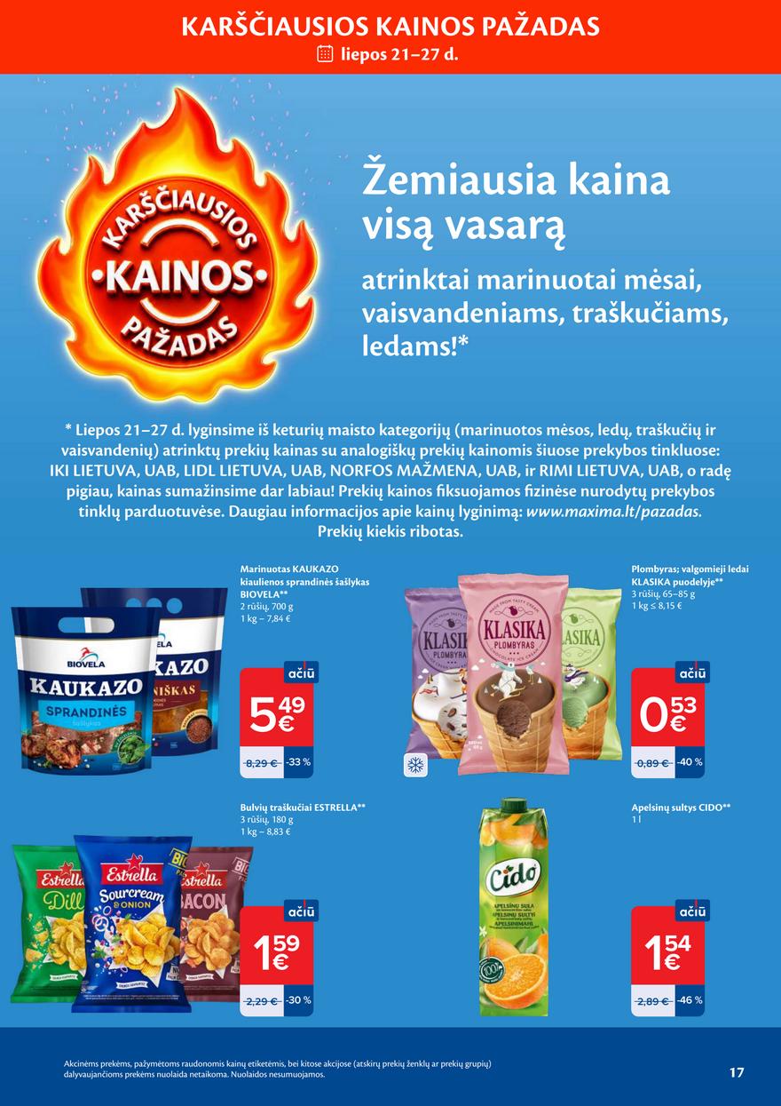 Maxima leidinys akcijos nuo 
  2026-07-21 iki 
  2026-07-27 | Leidinukas.lt puslapis 17
