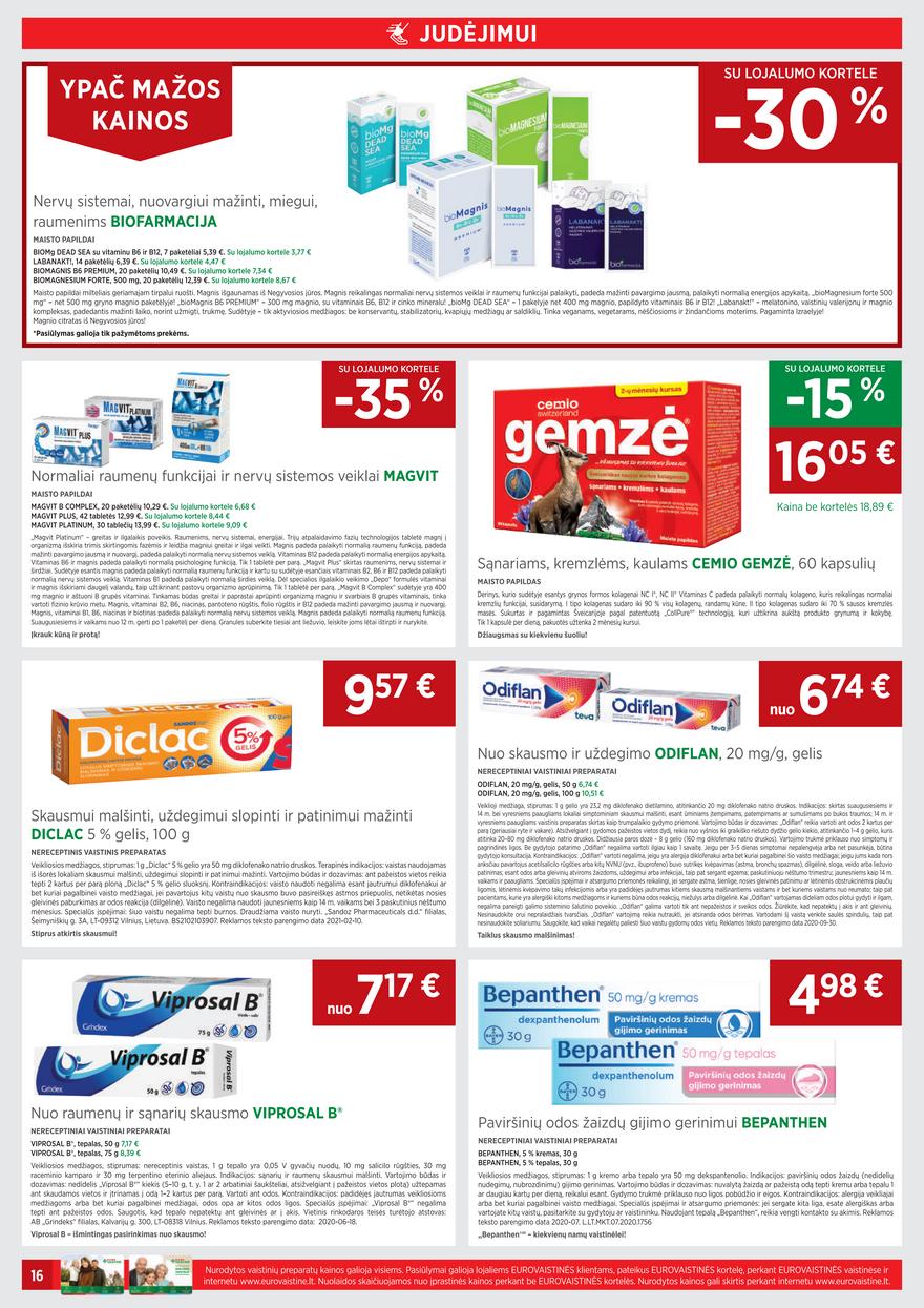 Euro vaistinė leidinys akcijos nuo 
  2022-05-03 iki 
  2022-05-31 | Leidinukas.lt puslapis 16