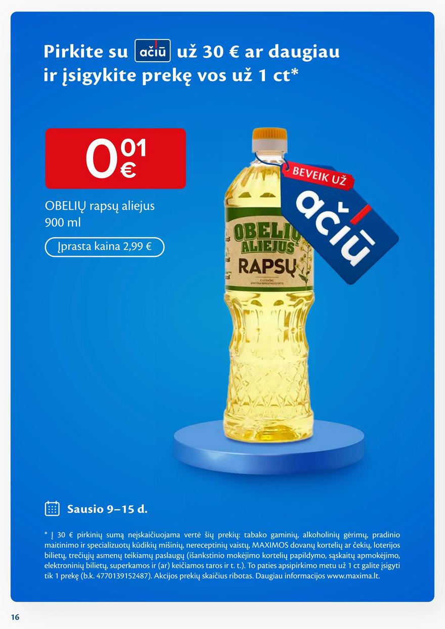 Maxima kaininis leidinys akcijos nuo 
  2024-01-09 iki 
  2024-01-15 | Leidinukas.lt puslapis 16