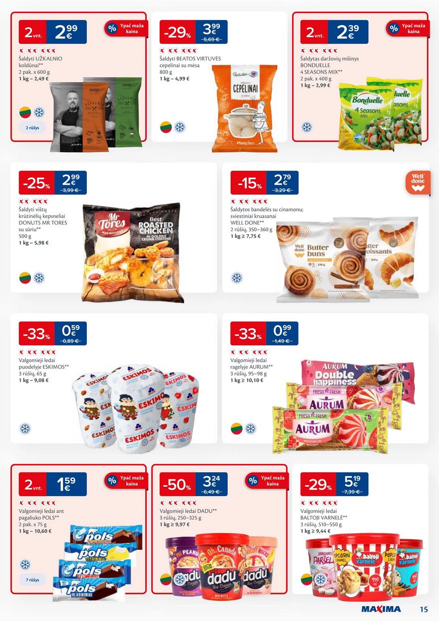Maxima kaininis leidinys akcijos nuo 
  2024-01-09 iki 
  2024-01-15 | Leidinukas.lt puslapis 15