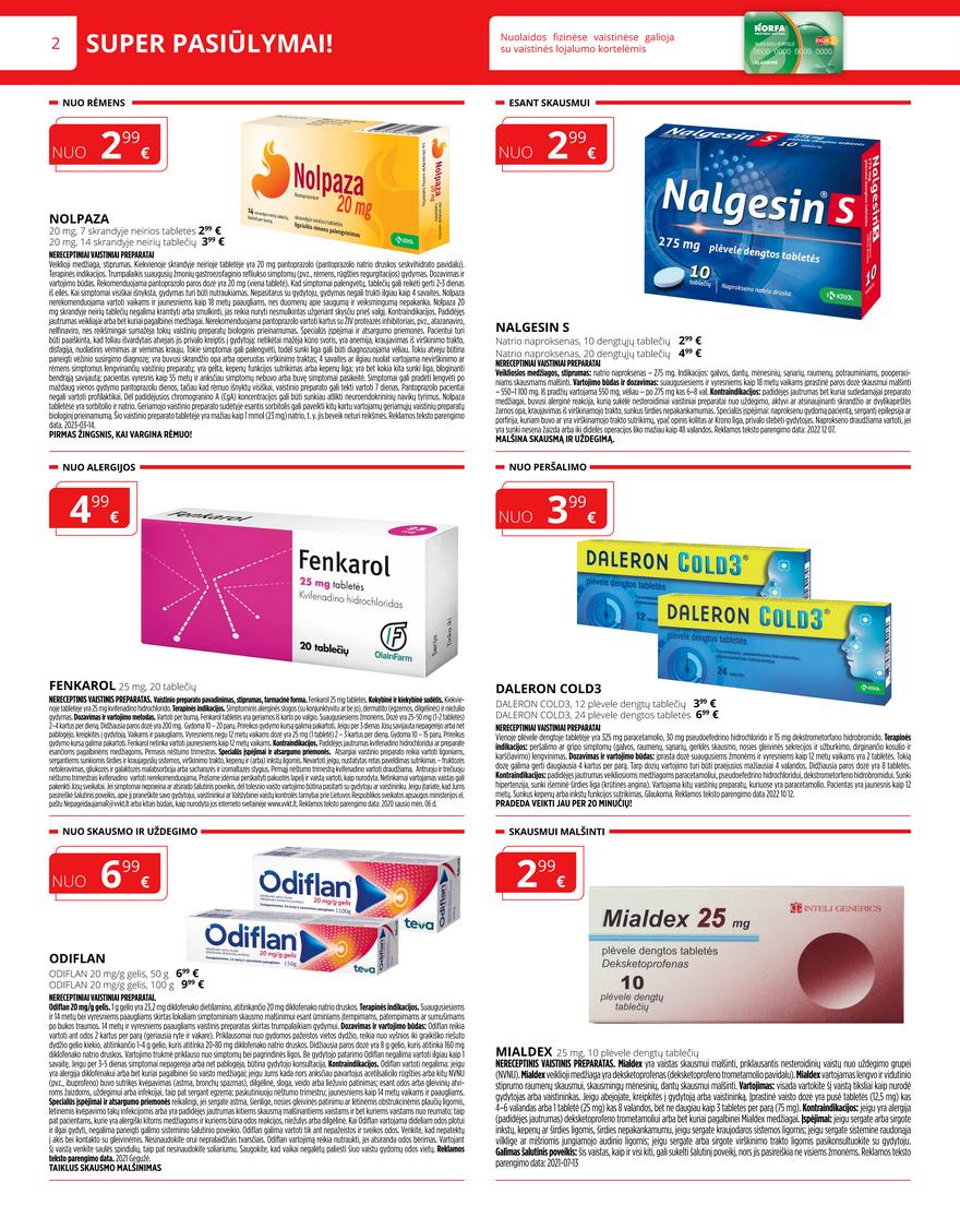 Norfos vaistinės leidinys akcijos nuo 
  2023-04-01 iki 
  2023-04-30 | Leidinukas.lt puslapis 2